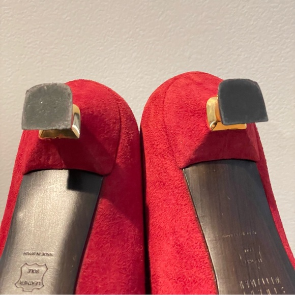 Stuart Weitzman Eva 33mm Suede Pump Wine Red 8.5 - Picture 7 of 11